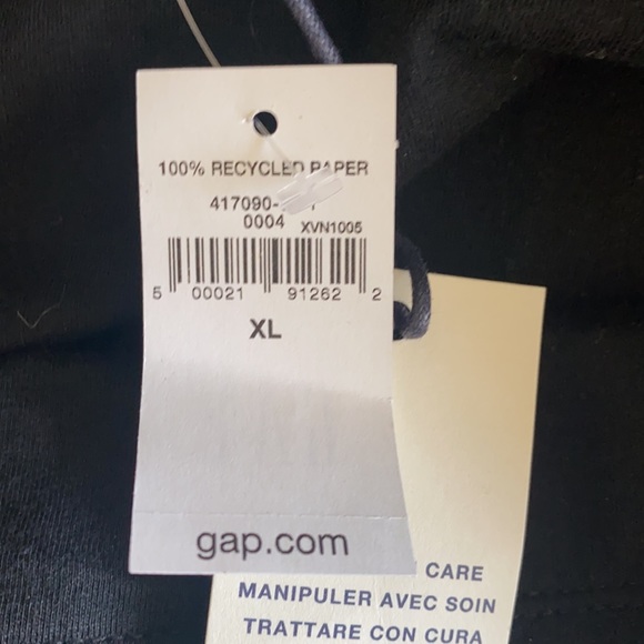 GAP BLACK SEQUIN PENCIL PULL ON SKIRT DARK NIGHT ELASTIC WAISTBAND XL NEW - Picture 5 of 10